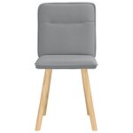vidaXL Chaises à manger lot de 2 gris clair tissu