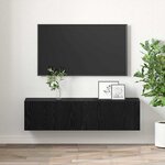 vidaXL Ensemble meuble TV 2 Pièces Noir 60 x 30 x 30 cm Bois d'ingénierie
