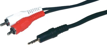 Cable Audio Jack 3"1/2 vers 2 x RCA 2,5m
