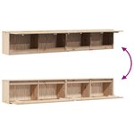 vidaXL Armoires murales 2 Pièces 100x30x35 cm Bois de pin massif