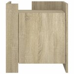 vidaXL Table de chevet chêne sonoma 45x50x50 cm bois d’ingénierie