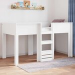 vidaXL Lit Superposé pour Enfants Blanc 80 x 200 cm Bois d'ingénierie