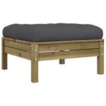 vidaXL Salon de jardin 7 Pièces avec coussins bois de pin imprégné