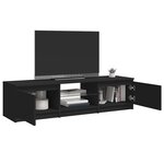 vidaXL Meuble TV avec lumières LED noir 140x40x36 cm