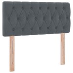 vidaXL Lit de Rangement avec matelas Gris foncé 90 x 200 cm Velours