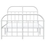 vidaXL Cadre de lit métal sans matelas et pied de lit blanc 120x200 cm
