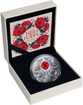 Monnaie RED POPPY Flower 2 Oz Argent 5$ Niue 2026