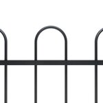 Vidaxl clôture de jardin avec dessus en cerceau acier 15 3x1 5 m noir
