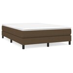 vidaXL Cadre de lit sans matelas marron foncé 140x190 cm tissu