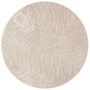 vidaXL Tapis d'intérieur et d'extérieur PALMERAS Beige Ø 160 CM