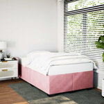 vidaXL Cadre de lit sans matelas rose 120x200 cm velours