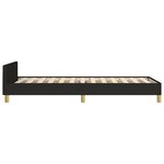 vidaXL Cadre de lit sans matelas noir 90x200 cm tissu