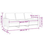 vidaXL Canapé à 3 places Jaune clair 180 cm Tissu