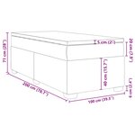 vidaXL Sommier à lattes de lit avec matelas Taupe 100x200 cm Tissu