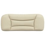 vidaXL Coussin de tête de lit crème 100 cm tissu
