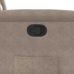 vidaXL Fauteuil inclinable taupe tissu microfibre