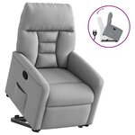 vidaXL Fauteuil inclinable Gris clair Tissu