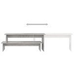 vidaXL Meuble TV Gris béton 180x30x43 cm Aggloméré