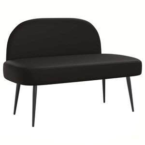vidaXL Banc rembourré avec dossier Noir 110 x 60 x 76 cm Simili cuir
