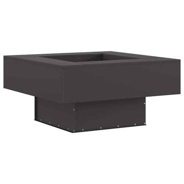 vidaXL Brasero Noir 80 x 80 x 40 cm Acier patiné