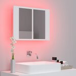 vidaXL Armoire salle de bain à miroir LED Blanc 60x12x45 cm Acrylique