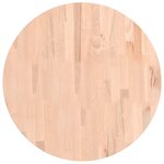 vidaXL Dessus de table Ø60x1 5 cm rond bois massif de hêtre