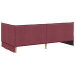 vidaXL Cadre de lit d'angle Rouge bordeaux 90 x 200 cm tissu