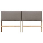 vidaXL Tête de lit capitonnée Taupe 200 cm Pin massif