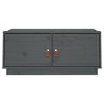 vidaXL Table basse Gris 80x50x35 cm Bois massif de pin