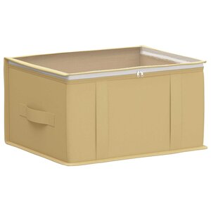 vidaXL Boîte de rangement avec fenêtre transparente 2 Pièces Crème