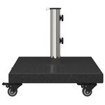 vidaXL Pied de parasol Noir 45 x 45 x 43 cm Granit  Acier