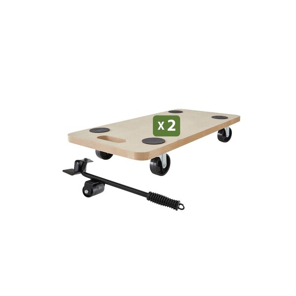 Pack and Move - Kit levier soulève Meubles - 2 Chariot Roulettes 150 kg - Lève Porte 100 KG - Pour meubles lourds - Déplacer meubles et Portes
