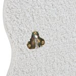 Miroir décoration moderne design mural cadre en tissu peluche 80 x 60 cm blanc 03_0010175