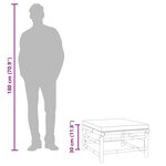 vidaXL Repose-pieds de jardin avec coussin taupe bambou