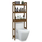 vidaXL Étagère de toilette Marron miel 63x26x171 cm Bois de pin massif