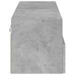 vidaXL Meuble TV mural gris béton 100x30x30 cm bois d'ingénierie