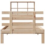 vidaXL Lit bibliothèque sans matelas 100x200 cm bois massif de pin