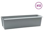 vidaXL Caisses à fleurs pour palettes Euro 12 Pièces Gris clair