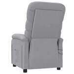 vidaXL Fauteuil électrique de massage Gris clair Tissu