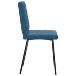 vidaXL Chaises à manger lot de 4 Bleu Velours