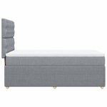 vidaXL Sommier à lattes de lit avec matelas gris clair 80x200 cm tissu