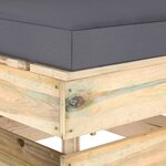 vidaXL Canapé de jardin 4 places avec coussins bois imprégné de vert