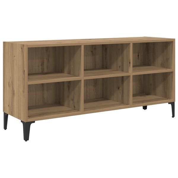 vidaXL Meuble TV Artisan Chêne Bois d'ingénierie  Métal Moyenne
