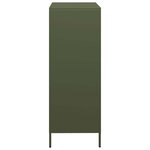 vidaXL Buffet haut vert olive 68x39x103 5 cm acier