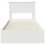 vidaXL Lit de Rangement Blanc 90 x 190 cm Bois d'ingénierie
