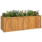 vidaXL Lit surélevé 150x50x50 cm bois massif de teck