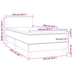 vidaXL Sommier à lattes de lit avec matelas LED Gris clair 100x200 cm
