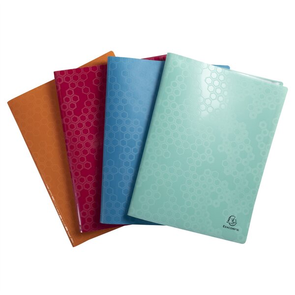 Protège-documents en polypropylène rigide recyclé Maïa 100 vues A4 Couleurs assorties x12 EXACOMPTA