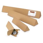 Tube carton triangulaire brun raja 60x500 mm (lot de 25)