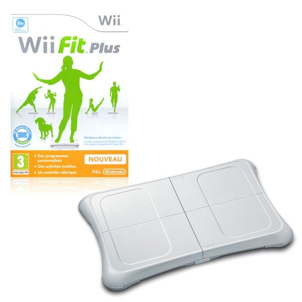 Nintendo Wii Fit Plus avec Wii Balance Board (Wii) - Balance de contrôle + jeu de fitness (compatible Wii)
